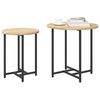 vidaXL Ensemble de tables d'appoint 2 pcs Chêne Sonoma et noir