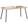 vidaXL Table basse Marron et Noir 90 x 45 x 43 cm polyrotin