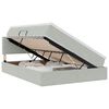 vidaXL Lit de rangement LED avec matelas Gris clair 140 x 190 cm