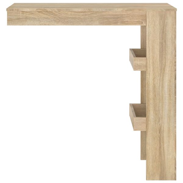 vidaXL Table bar murale Chêne Sonoma 102x45x103,5 cm Bois d'ingénierie