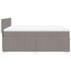 vidaXL Sommier &agrave; lattes de lit avec matelas Taupe 140x190 cm Tissu
