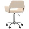 vidaXL Chaise pivotante de bureau Cr&egrave;me Tissu