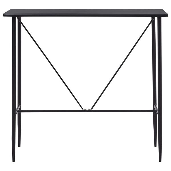 vidaXL Ensemble de bar 5 pcs Tissu Noir