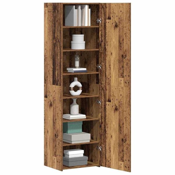 vidaXL Haut Armoire 2 pcs Bois ancien 50 x 42,5 x 185 cm