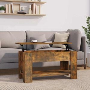 vidaXL Table basse Ch&ecirc;ne fum&eacute; 101x49x52 cm Bois d'ing&eacute;nierie