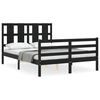 vidaXL Cadre de lit sans matelas noir bois massif