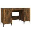 vidaXL Bureau Ch&ecirc;ne fum&eacute; 140x50x75 cm Bois d'ing&eacute;nierie