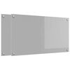 vidaXL Cr&eacute;dence de cuisine 2 pc Gris clair 90 x 50 cm verre tremp&eacute;