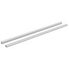 vidaXL Tige de placard 2 pc Argent&eacute; 864 x 15 x 29 mm