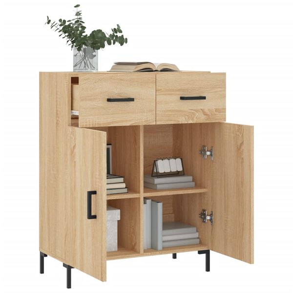 vidaXL Buffet ch&ecirc;ne sonoma 69,5x34x90 cm bois d'ing&eacute;nierie
