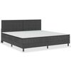vidaXL Sommier &agrave; lattes de lit Gris fonc&eacute; Tissu 200x200 cm