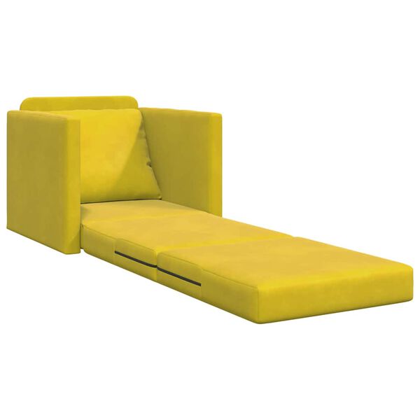 vidaXL Canapé-Lit Jaune foncé 74 x 77 x 81 cm Velours