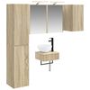 vidaXL Ensemble de mobilier de salle de bain 5 pc Ch&ecirc;ne Sonoma