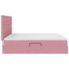 vidaXL Lit avec rangement et matelas Rose 200 x 200 cm Velours