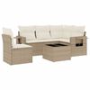 vidaXL Salon de jardin avec coussins 6 pcs beige r&eacute;sine tress&eacute;e