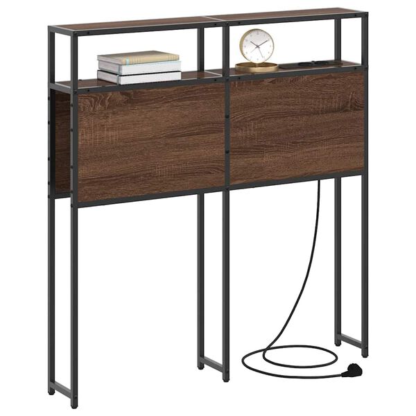 vidaXL T&ecirc;te de lit de rangement Ch&ecirc;ne marron 100 cm Bois d'ing&eacute;nierie