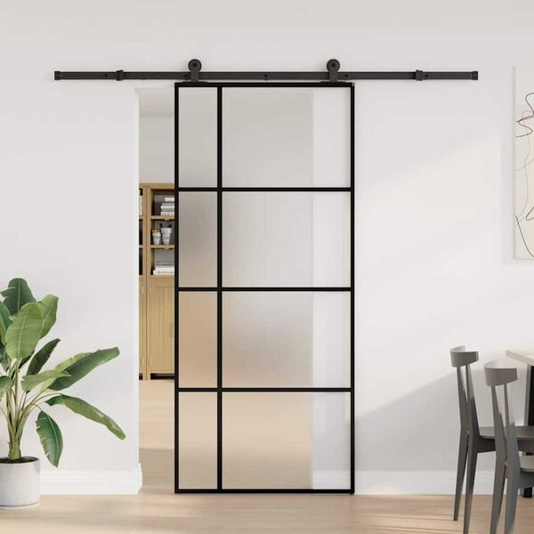 vidaXL Porte coulissante avec kit de quincaillerie 90x205 cm Verre ESG