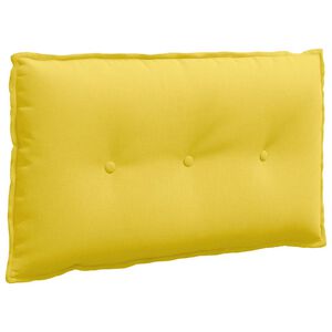 vidaXL Coussin de Dos Jaune clair 80 x 19 x 50 cm tissu