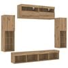 vidaXL Ensemble meuble TV 6 pcs ch&ecirc;ne artisanal Bois d'ing&eacute;nierie