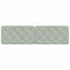 vidaXL Coussin de t&ecirc;te de lit gris clair 183 cm velours