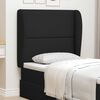 vidaXL Oreille de t&ecirc;te de lit Noir 80 x 23 x 6 cm tissu