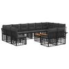vidaXL Ensemble de canap&eacute;s d'ext&eacute;rieur 13 pc Noir et Gris fonc&eacute;