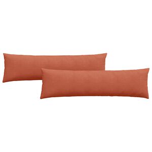 vidaXL Coussins de canap&eacute; 2 pcs Rouge orange 145 x 40 cm