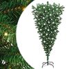 vidaXL Sapin de No&euml;l artificiel pr&eacute;-&eacute;clair&eacute; &agrave; l'envers avec ensemble de boules
