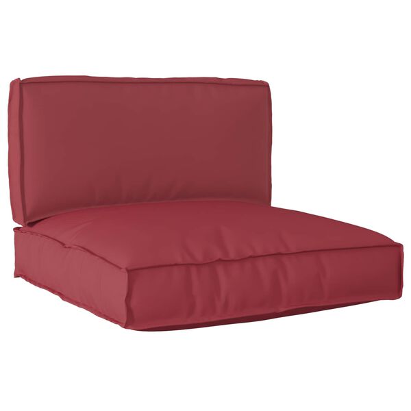 vidaXL Coussin pour assise / dossier de palette avec oreiller Bordeaux