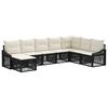 vidaXL Ensemble de canap&eacute; de jardin 8 pc 8 place Noir polyrotin