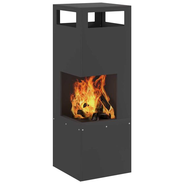 vidaXL Braise Noir 35 x 35 x 100 cm Acier