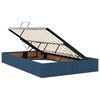 vidaXL Lit de Rangement avec matelas Bleu 120 x 200 cm tissu