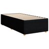 vidaXL Sommier &agrave; lattes de lit avec matelas Noir 90x200 cm Tissu