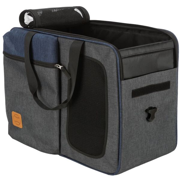 TRIXIE Sac &agrave; dos de transport pour animaux de compagnie Gris et bleu