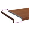 vidaXL Appui de fen&ecirc;tre Bois Brun 140 x 45 x 4,5 cm PVC