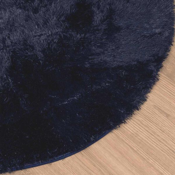 vidaXL Tapis shaggy &agrave; poils longs NAVARRA bleu marine 200x200 cm