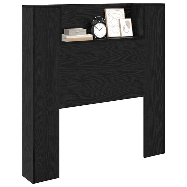 vidaXL Tête de lit Chêne noir 100 x 15 x 103,5 cm Bois d'ingénierie