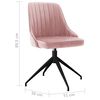 vidaXL Chaises &agrave; manger lot de 6 rose velours