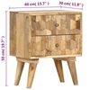 vidaXL Table de chevet 40x30x50 cm Bois de manguier massif