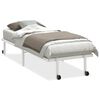 vidaXL Cadre de lit sans matelas pliable blanc 75x190 cm acier
