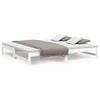 vidaXL Lit coulissant sans matelas blanc 100x200 cm