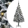 vidaXL Sapin de Noël artificiel Blanc 180 cm PVC, Acier et Plastique