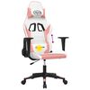 vidaXL Chaise de jeu de massage Blanc et rose Similicuir