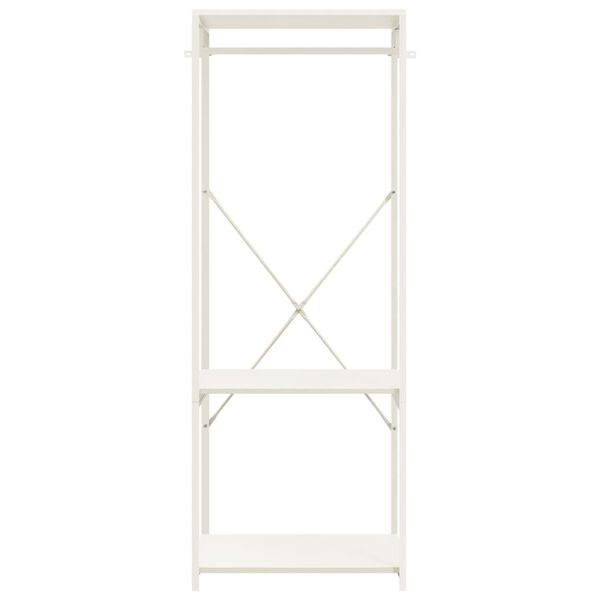 vidaXL Garde-robe Blanc 60x40x167 cm M&eacute;tal et agglom&eacute;r&eacute;