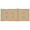 vidaXL Chaises de jardin lot de 2 et coussins beige Bois teck massif