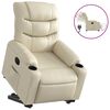 vidaXL Fauteuil inclinable &eacute;lectrique cr&egrave;me similicuir