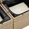 vidaXL Ensemble de canap&eacute; de jardin 12 pcs Beige Poly Rattan