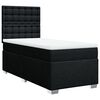 vidaXL Sommier &agrave; lattes de lit avec matelas Noir 90x190 cm Tissu