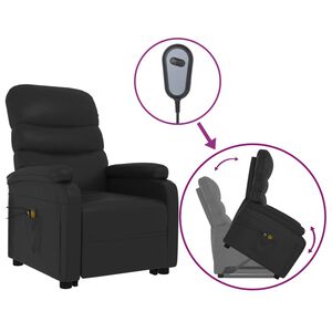 vidaXL Fauteuil de massage Noir Similicuir