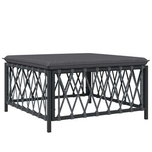 vidaXL Repose-pied de jardin avec coussin anthracite tissu tiss&eacute;